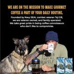 Warpath Coffee Dark Roast Whole Bean Coffee, Mariner's Blend, High Caffeine, Extra Strong Roasted 100% Arabica Coffee Beans Whole, Rich Aroma, Full-Bodied Intense Cup, Created by Navy SEALs, 12oz