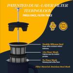 ESPRO P7 French Press Coffee Maker - Double-Walled Stainless Steel Insulated with Micro-Filter, 32 Ounces, Aegean Blue