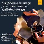 ESPRO P7 French Press Coffee Maker - Double-Walled Stainless Steel Insulated with Micro-Filter, 32 Ounces, Aegean Blue