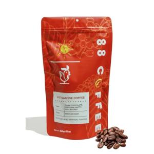 88 COFFEE COMPANY - 100% Vietnamese Coffee 12oz bag – Medium Dark Roast,100% Robusta – Authentic Vietnam Coffee for Phin, Espresso, Drip & Iced Café Sữa Đá – Bold, Smooth, Low Acidity (Whole Bean (12 Ounce), Medium-Dark Roast)