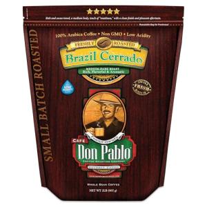 2LB Don Pablo Gourmet Coffee - Brazil Cerrado - Medium Dark Roast - Whole Bean Coffee - 100% Arabica Beans - Low Acidity and Non-GMO - 2lb bag