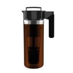 Takeya Glass Cold Brew Coffee Maker for Iced Coffee, Airtight Pitcher, Premium Quality, 2 Quart, Black Lid and Handle