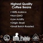 2LB Don Pablo Gourmet Coffee - Brazil Cerrado - Medium Dark Roast - Whole Bean Coffee - 100% Arabica Beans - Low Acidity and Non-GMO - 2lb bag