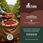 2LB Don Pablo Gourmet Coffee - Brazil Cerrado - Medium Dark Roast - Whole Bean Coffee - 100% Arabica Beans - Low Acidity and Non-GMO - 2lb bag
