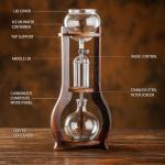 Iced Coffee Dripper with Wooden Stand - Serves 6-8 Cups