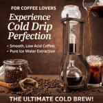 Iced Coffee Dripper with Wooden Stand - Serves 6-8 Cups