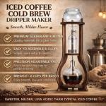 Iced Coffee Dripper with Wooden Stand - Serves 6-8 Cups