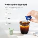 SATURNBIRD Instant Coffee Cold Brew，Coffee Packets of Medium/Dark Roast, 100% Arabica, Enjoy Hot/Cold Freeze Dried Iced Coffee, 24 Single Servings for Home, Travel, Office, 3 Roast Levels (NO.4-6)