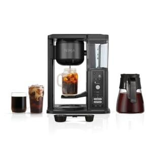 Ninja CM371 Hot & Iced XL Coffee Maker with Rapid Cold Brew, 4 Brew Styles, 8 Sizes Small Cup to Travel Mug, Single-Serve and 12-Cup Carafe, Permanent Filter, Removable Reservoir, Black (Renewed)