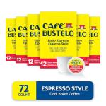 Cafe Bustelo Espresso K-Cups for Keurig, 72 Count