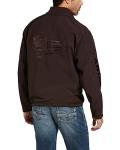 ARIAT Men's Logo 2.0 Patriot Softshell Water Resistant Jacket, Coffee Bean (XX-Large)