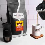 Fresh Roasted Coffee, Breakfast Blend, 5 lb (80 oz), Light Roast, Kosher, Whole Bean