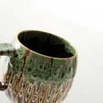 20oz Large Coffee Mug - Unique Handcrafted Look Ceramic Cup, Large Tea Mug, Microwave & Dishwasher Safe (green)