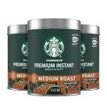 Starbucks Premium Instant Coffee, Medium Roast, 100% Arabica Beans, 3 Pack (3.17 Oz Each)