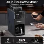 URintells Cuising Coffee Maker with Grinder, 22OZ Drip Coffee Maker with 5 Cup Glass Carafe and Removable Filter, Programmable Hot and Cold Bean to Cup Coffee Machine with Timer, Auto Shut Off