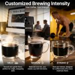 URintells Cuising Coffee Maker with Grinder, 22OZ Drip Coffee Maker with 5 Cup Glass Carafe and Removable Filter, Programmable Hot and Cold Bean to Cup Coffee Machine with Timer, Auto Shut Off