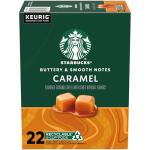 Starbucks K-Cup Coffee Pods, Caramel Naturally Flavored Coffee For Keurig Brewers, 100% Arabica, 1 Box (22 Pods)