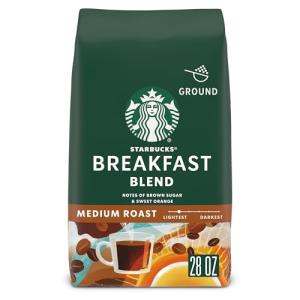 Starbucks Breakfast Blend Medium Roast Ground Coffee 28 oz