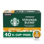 Starbucks Light Roast K-Cup Coffee Pods — Veranda for Keurig Brewers — 1 box (40 pods)