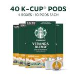 Starbucks Light Roast K-Cup Coffee Pods — Veranda for Keurig Brewers — 1 box (40 pods)