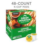 Green Mountain Coffee Roasters Caramel Vanilla Cream, Single-Serve Keurig K-Cup Pods, Flavored Light Roast Coffee Pods, 48 Count