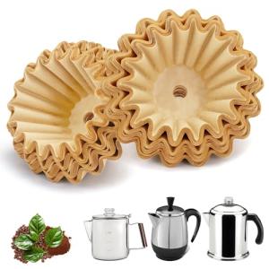 Coffee Filters Compatible with Farberware Coffee Percolator, 150 Pcs Perforated Unbleached Filter Paper for Farberware 4Cup, Coletti 6Cup, Elite Gourmet 6 Cup