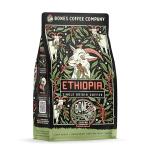 Bones Coffee Company Ethiopia Single-Origin Coffee Beans, Whole Bean Coffee Light Roast Gifts Low Acid Gourmet Citrus, Floral, Berries Notes (12 oz)
