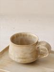 WENSHUO Stoneware Coffee Mug for Espresso/Coffee Cup,Novelty Unique Tea cup with Handmade wrinkle texture,Matte Curd Color Reactive Glaze-6oz