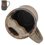 THE VINTAGE GROOMING CO. Right Handed Defender Mustache Guard Mug | Keep Your Mustache Dry When Drinking | Handmade 16 oz Capacity