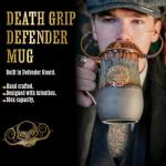 THE VINTAGE GROOMING CO. Right Handed Defender Mustache Guard Mug | Keep Your Mustache Dry When Drinking | Handmade 16 oz Capacity