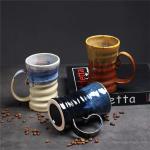 17oz Large Unique Cool Tall Handmade Ceramic Coffee Mug with Comfortable Big handle, Big Pottery Tea Mug, Artisanal Stoneware Coffee cup, Rustic Lead-free Tea Cups, Microwave safe Coffee Cup