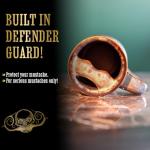 THE VINTAGE GROOMING CO. Right Handed Defender Mustache Guard Mug | Keep Your Mustache Dry When Drinking | Handmade 16 oz Capacity