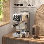 wirsh Espresso Machine,20 Bar Espresso Maker with Commercial Steamer for Latte and Cappuccino, Expresso Coffee Machine with 42 oz Removable Water Tank,Stainless Steel (Home Barista)