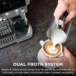 Ninja Luxe Cafe Premier Series, Espresso Machine, Drip Coffee, Rapid Cold Brew, Integrated Grinder, Hands-Free Frother, with Knock Box, Water Filter, Cleaning Tablets, Descaler, ES601GM