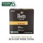 Peet's Coffee, Medium Roast Single Serve Coffee Pods, 100% Arabica Coffee - Café Domingo 32 Count (1 Box of 32 Pods)