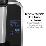 Hamilton Beach 12 Cup Programmable Front-Fill Drip Coffee Maker with Glass Carafe, Auto Shutoff, 3 Brew Options, Black with Stainless & Chrome Accents (46321)