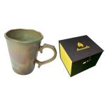 Avsunela Handmade Ceramic Coffee Mug 15 oz Olive Green, Gift Box Included, Microwave & Dishwasher Safe, For Women & Coffee Lovers, Decorative Display Piece, One-of-a-Kind