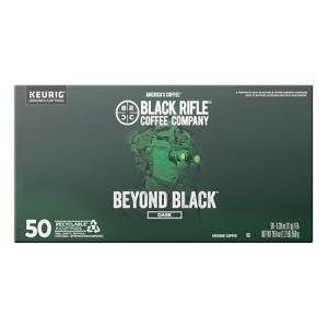Black Rifle Coffee Company Dark Roast Coffee Pods – 100% Arabica, Bold, Smoky Single-Serve K-Cup Compatible – Veteran-Founded Premium Coffee – Beyond Black – 50 Count