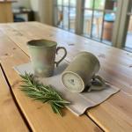 Avsunela Handmade Ceramic Coffee Mug 15 oz Olive Green, Gift Box Included, Microwave & Dishwasher Safe, For Women & Coffee Lovers, Decorative Display Piece, One-of-a-Kind