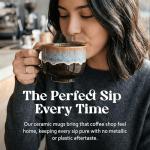 NOVA CERAMICS Large Coffee Mug - Ceramic Coffee Mug - Coffee Cups with Handle - 16 oz Coffee Mugs - Microwave & Dishwasher Safe - Gifts For Women Men Him Her - 16oz - Monsoon