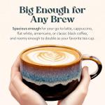 NOVA CERAMICS Large Coffee Mug - Ceramic Coffee Mug - Coffee Cups with Handle - 16 oz Coffee Mugs - Microwave & Dishwasher Safe - Gifts For Women Men Him Her - 16oz - Monsoon