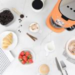 Nostalgia Classic Retro 10 Cup Coffee Maker - One-Touch Drip Brew, Reusable Filter - Anti-Drip, Auto Shutoff, & Time Display - Dishwasher Safe 50 oz Carafe - Orange