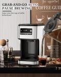 Kismile Coffee Maker, 14-Cup Programmable Drip Coffee Makers Machines with Timer, Keep Hot Plate & Reusable Filter, Self-Cleaning, Auto Pause, Stainless Steel
