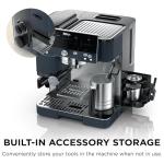 Ninja Luxe Café Premier 3-in-1 Espresso Machine, Drip Coffee, & Rapid Cold Brew | Built-in Coffee Grinder, Hands-Free Milk Frother, Assisted Tamper for Cappuccinos & Lattes | Cyberspace | ES601CY