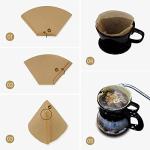 #4 Cone Coffee Filter 8-12 Cup, 200 Count Unbleached Natural Paper, No Blowout, Disposable for Pour Over and Drip Coffee Maker