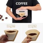 #4 Cone Coffee Filter 8-12 Cup, 200 Count Unbleached Natural Paper, No Blowout, Disposable for Pour Over and Drip Coffee Maker