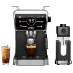 SUNVIVI 20 Bar Espresso Machine for Home and Office, 3-in-1 Iced Coffee Maker with Milk Frother, Espresso Shot & Iced Coffee, LED Touchscreen, 52OZ Removable Water Tank, Professional Coffee Brewing