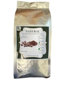 Natural Vietnamese Organic Whole Bean Coffee - Medium Roast Robusta - Cafe Hat Nguyen Chat 1 Pound