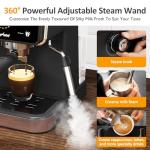 SUNVIVI 20 Bar Espresso Machine for Home and Office, 3-in-1 Iced Coffee Maker with Milk Frother, Espresso Shot & Iced Coffee, LED Touchscreen, 52OZ Removable Water Tank, Professional Coffee Brewing