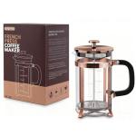 QUQIYSO French Press Coffee Maker 34oz 304 Stainless Steel with 4 Filter, Heat Resistant Durable, Easy to Clean, Borosilicate Glass Press, 100% BPA Free Teapot (Copper)